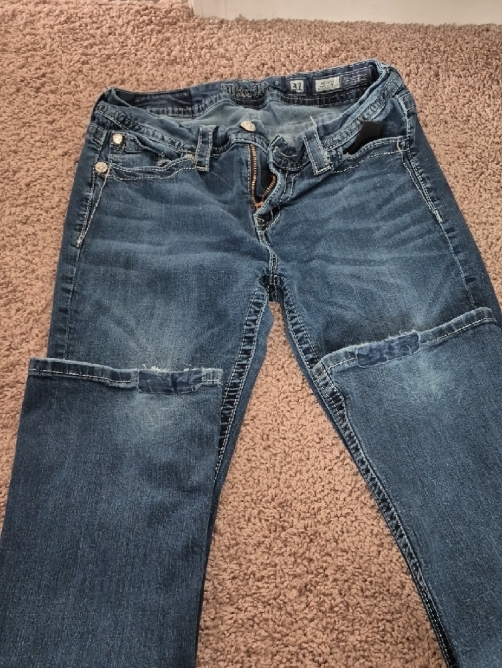 Miss Me Embellished Dark Blue Bootcut Jeans - Picture 5 of 6